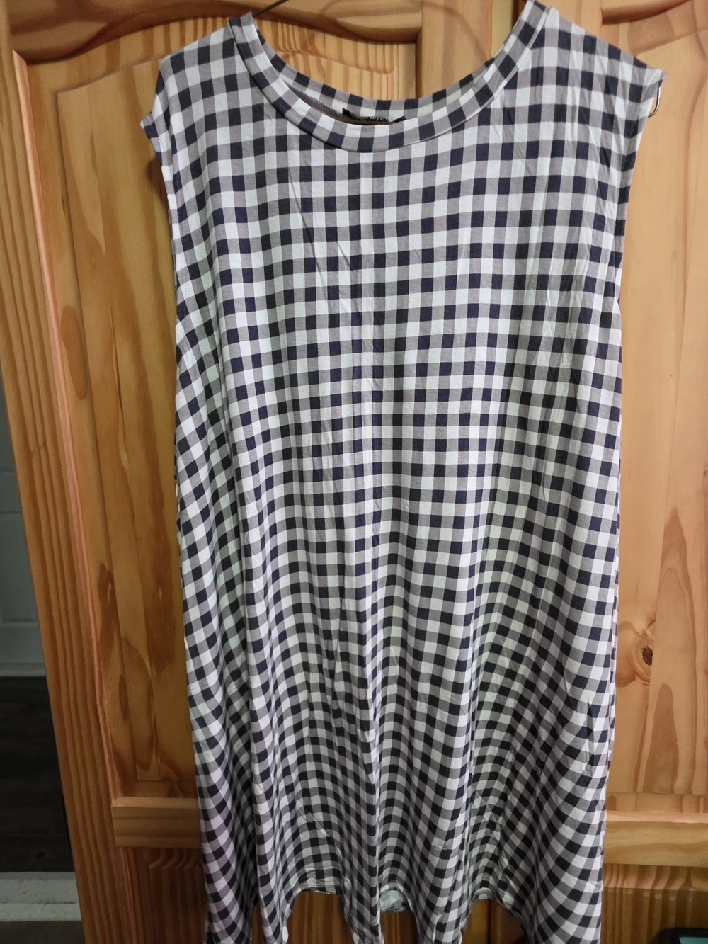 Lane Bryant Black and White Gingham Tank Top
